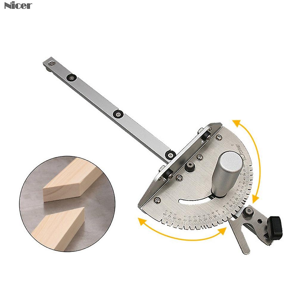 450Mm Woodworking Miter Gauge And Box Joint Jig Kit T-track Slot With Adjustable Flip Stop For Router Table Bandsaws
