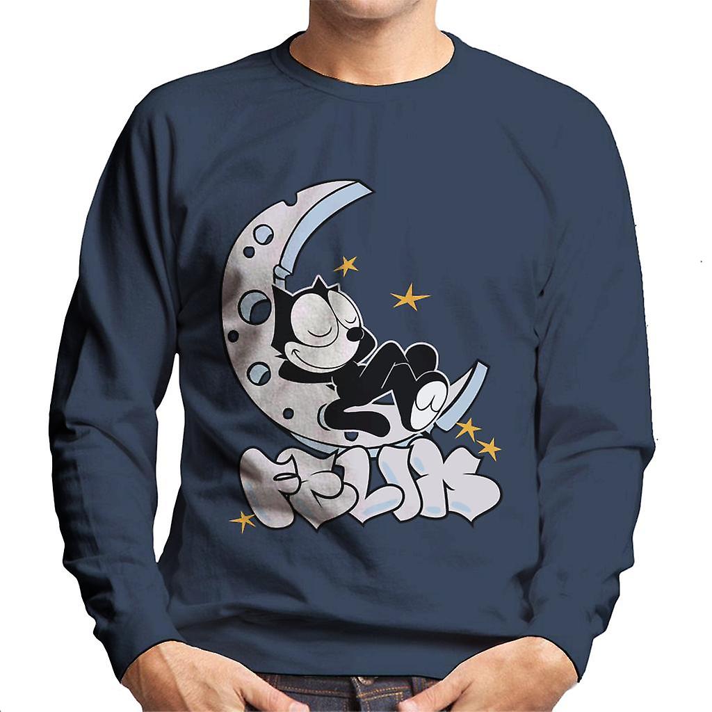 Felix The Cat Sleeping On The Moon Men's Sweatshirt