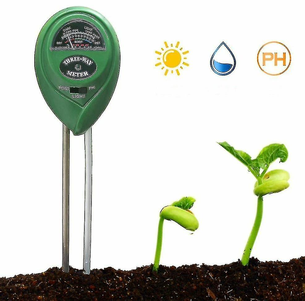Soil Ph Meter Moisture Light Tester 3 In 1 Digital Soil Analyzer Detector Tool