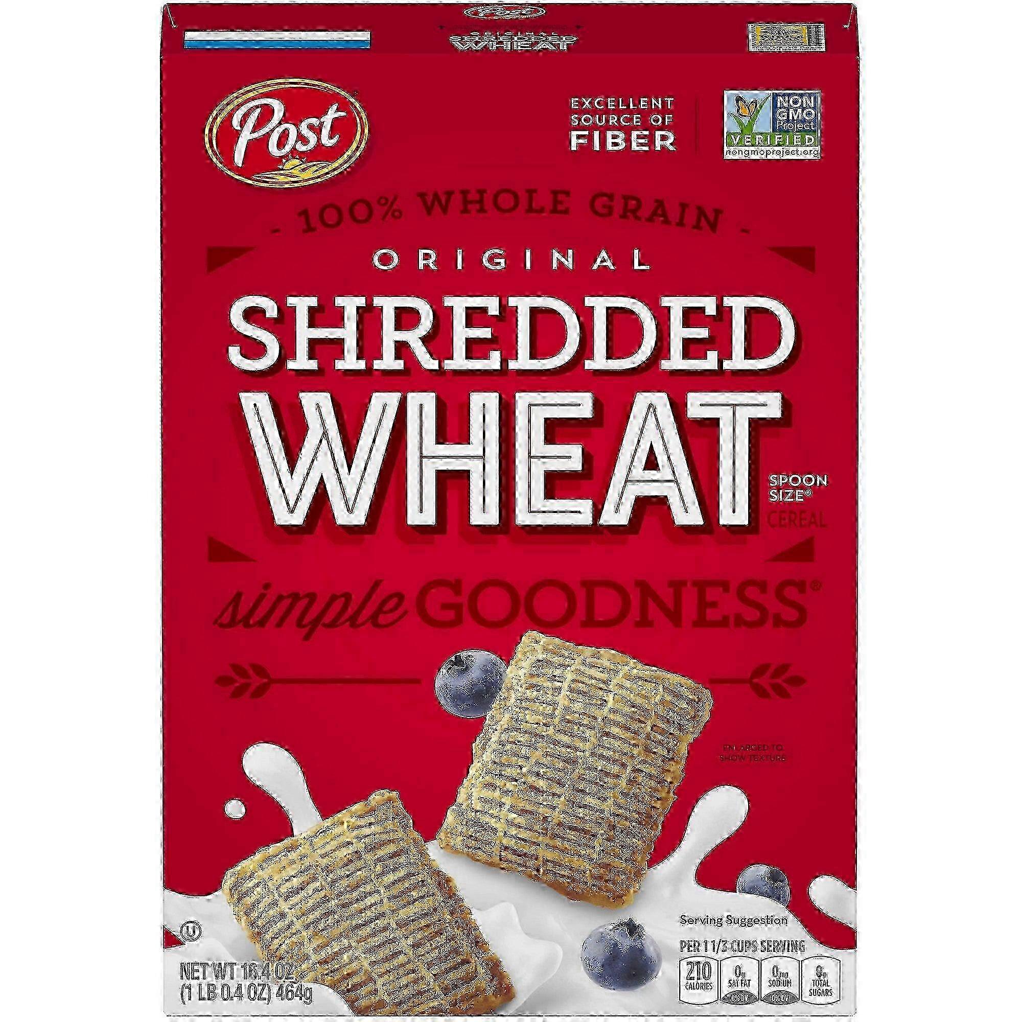 Post Shredded Wheat Breakfast Cereal, 16.4 Oz