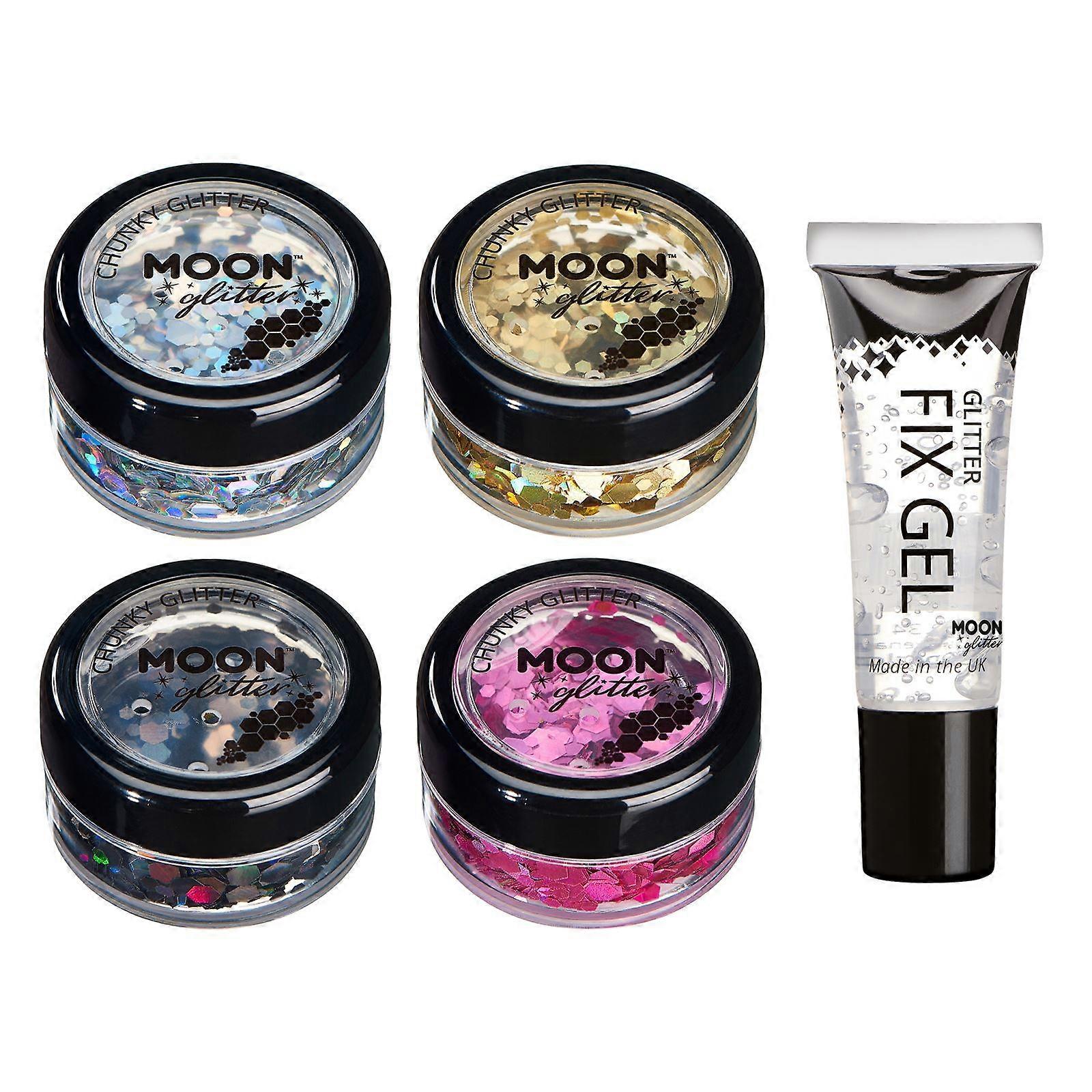 Moon Glitter - Holographic Chunky Glitter - 4er Set
