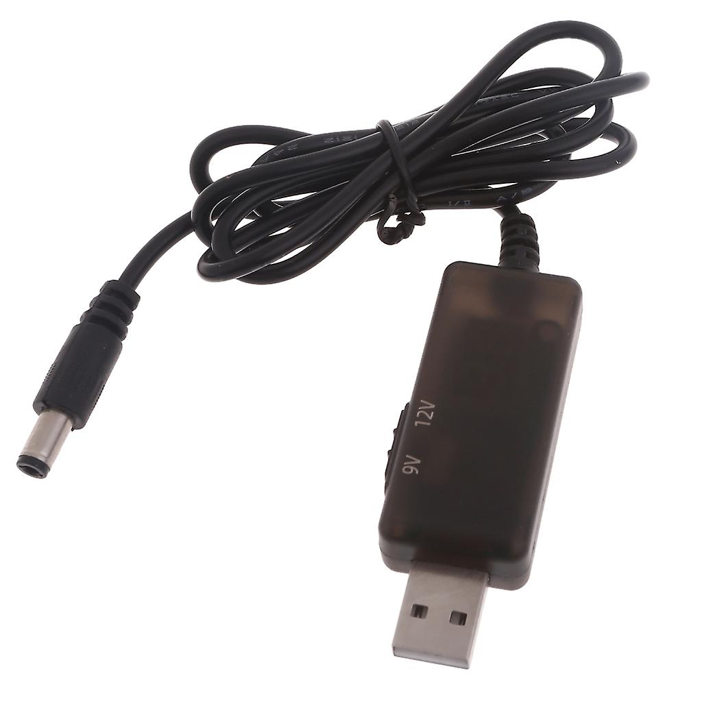 Double Output 9V/12V USB Step-up Cable Conbveter Line for WiFi Router Speaker