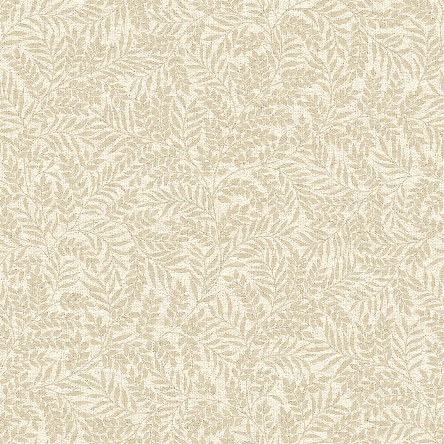 Beige Mini Leaf Wallpaper