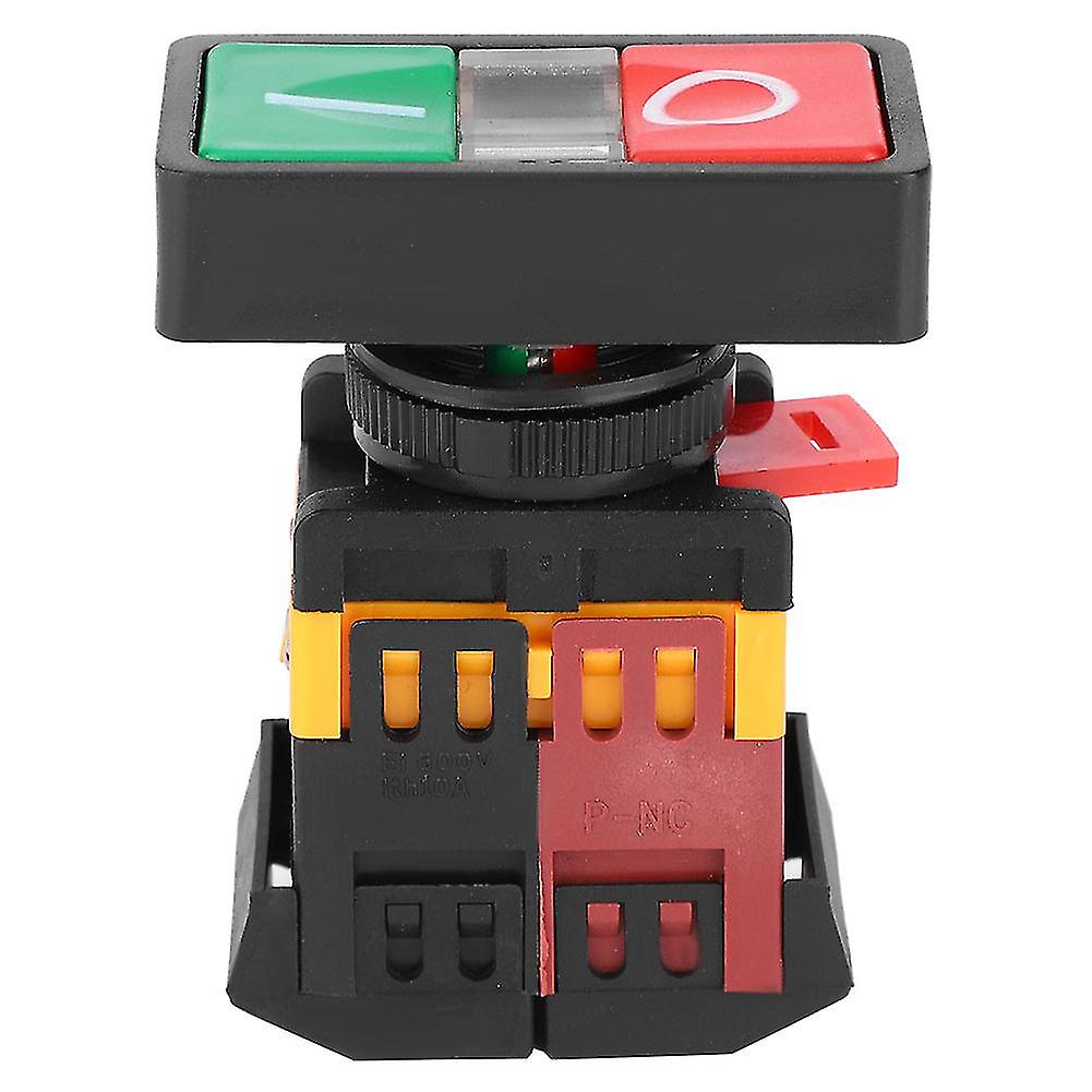 Double-button switch with LED light, usable with 220VAC