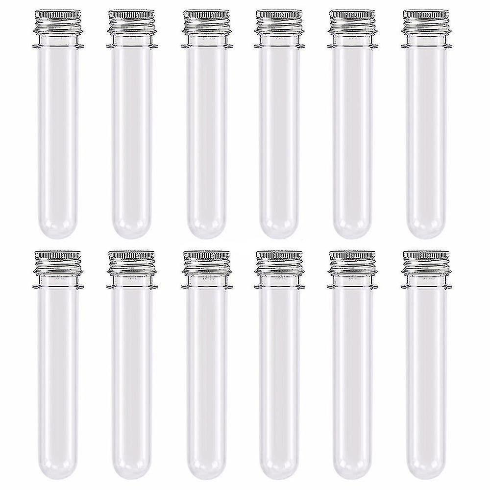 50 Pcs Plastic Test Tubes,45ml Clear Test Tube With Caps