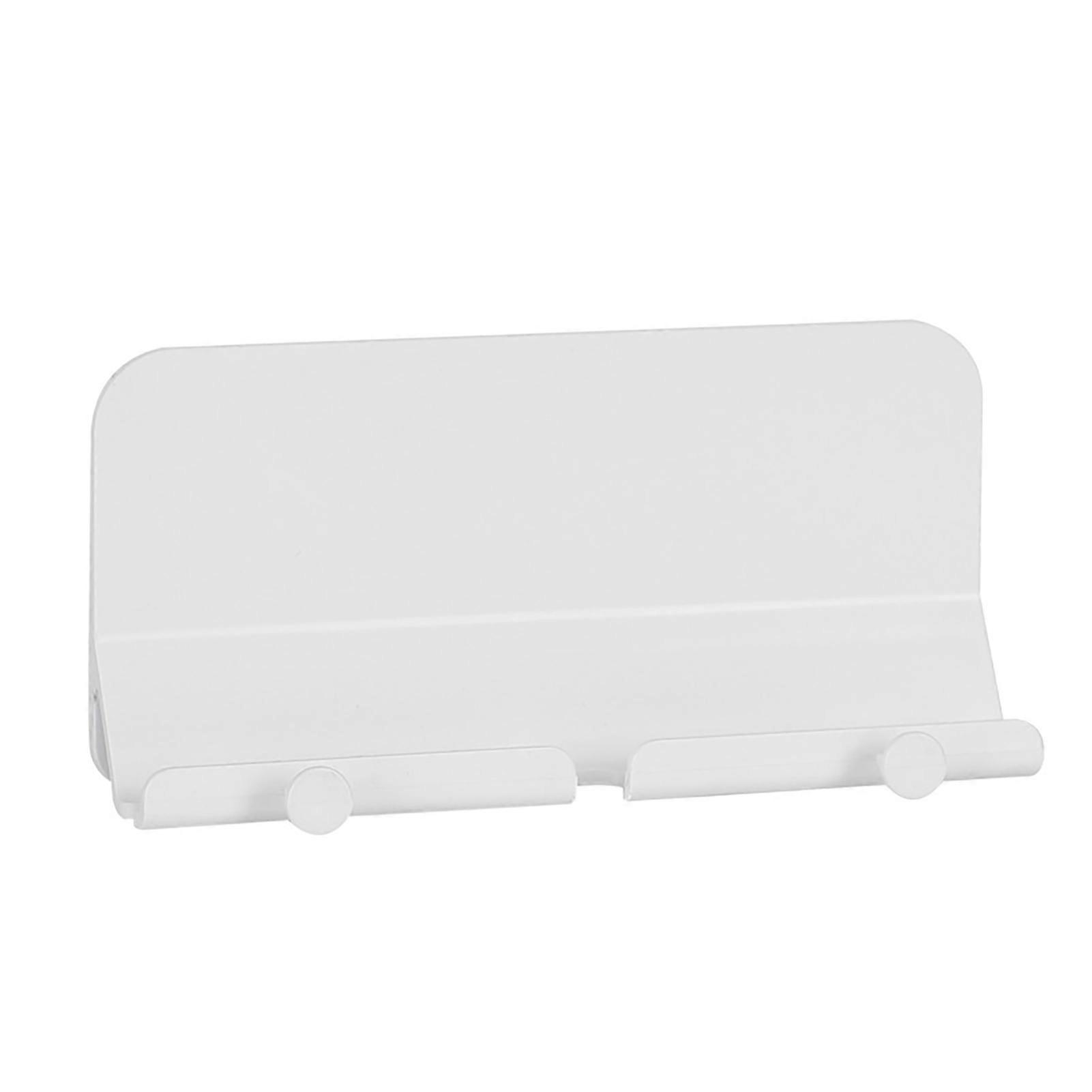 Storage Rack Multi-purpose Strong Adhesiveness Wall Mounted Phone Storage Stand with Dual Hanger for Home