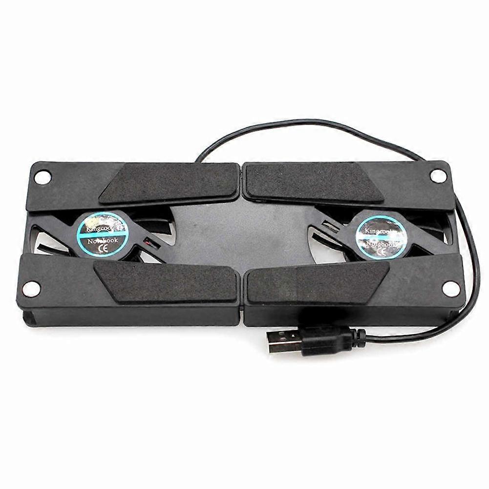 USB Foldable Folding Dual Fan Pad Cooling Cooler Cool Pad for Laptop Notebook