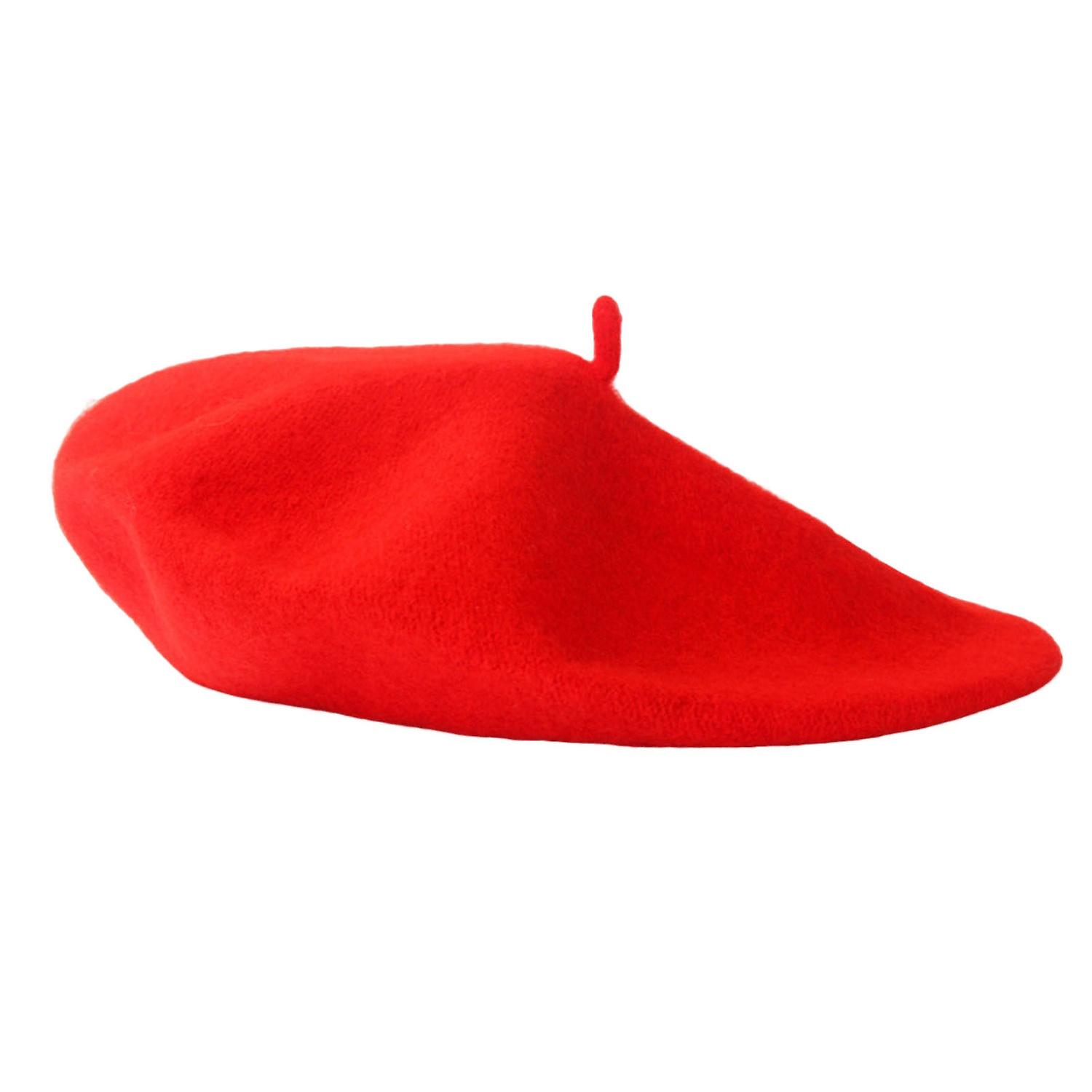 Beret Cap Retro Stain-resistant Plain Color Good Stretchy Fine Texture Dress Up Portable Classic