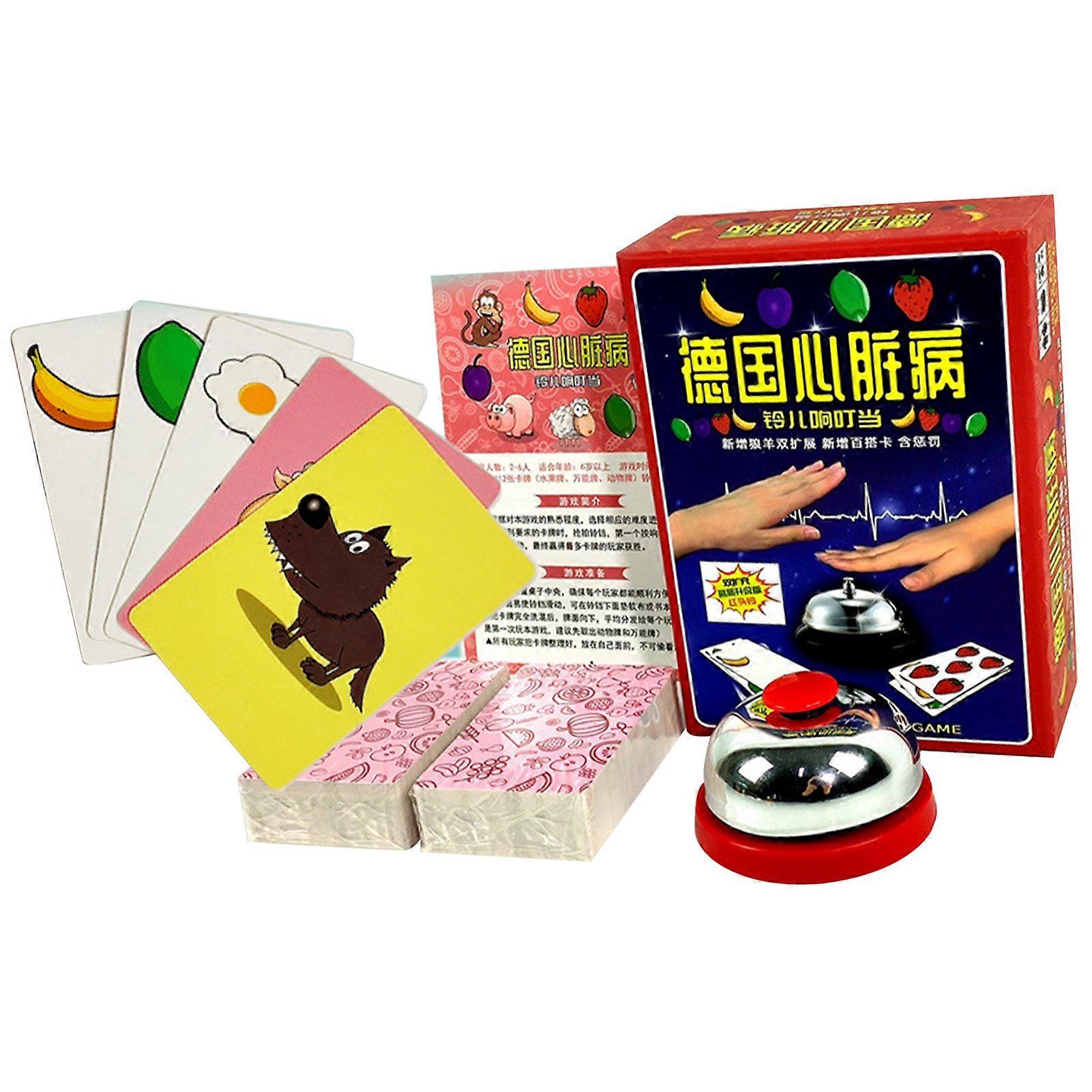 Pit Game Exquisite Comfortable Hand Feel Pit Table Game with Bell and Card for Casual Party 