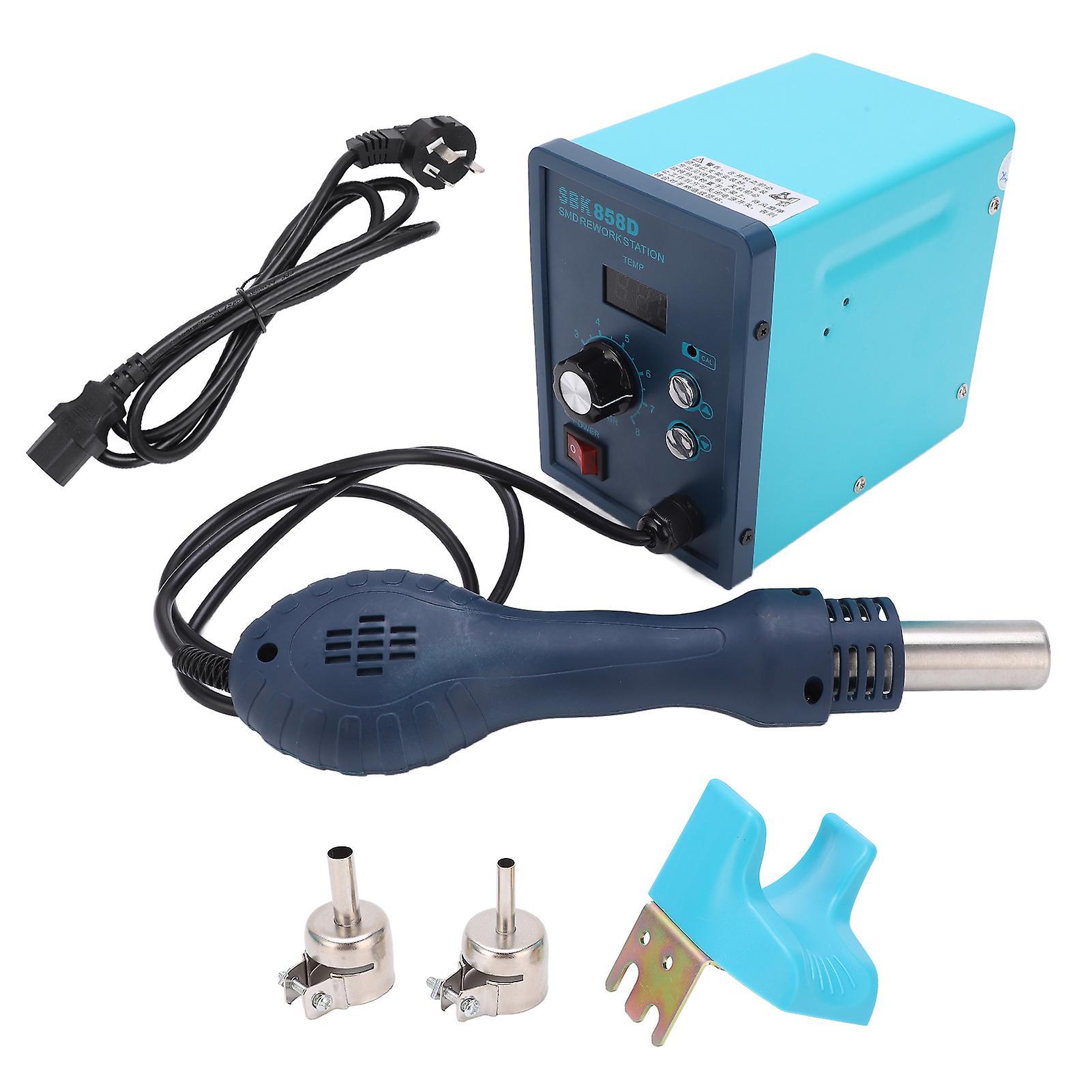 SBK858D 2in 1 Hot Air Desoldering Station Digital Display Constant Temperature Desoldering Rework Station 230V