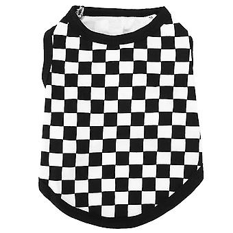 Sleveless Pet T‑Shirt Pet Vest Mosaic Sleeveless Cotton T‑Shirts for Small Piggies