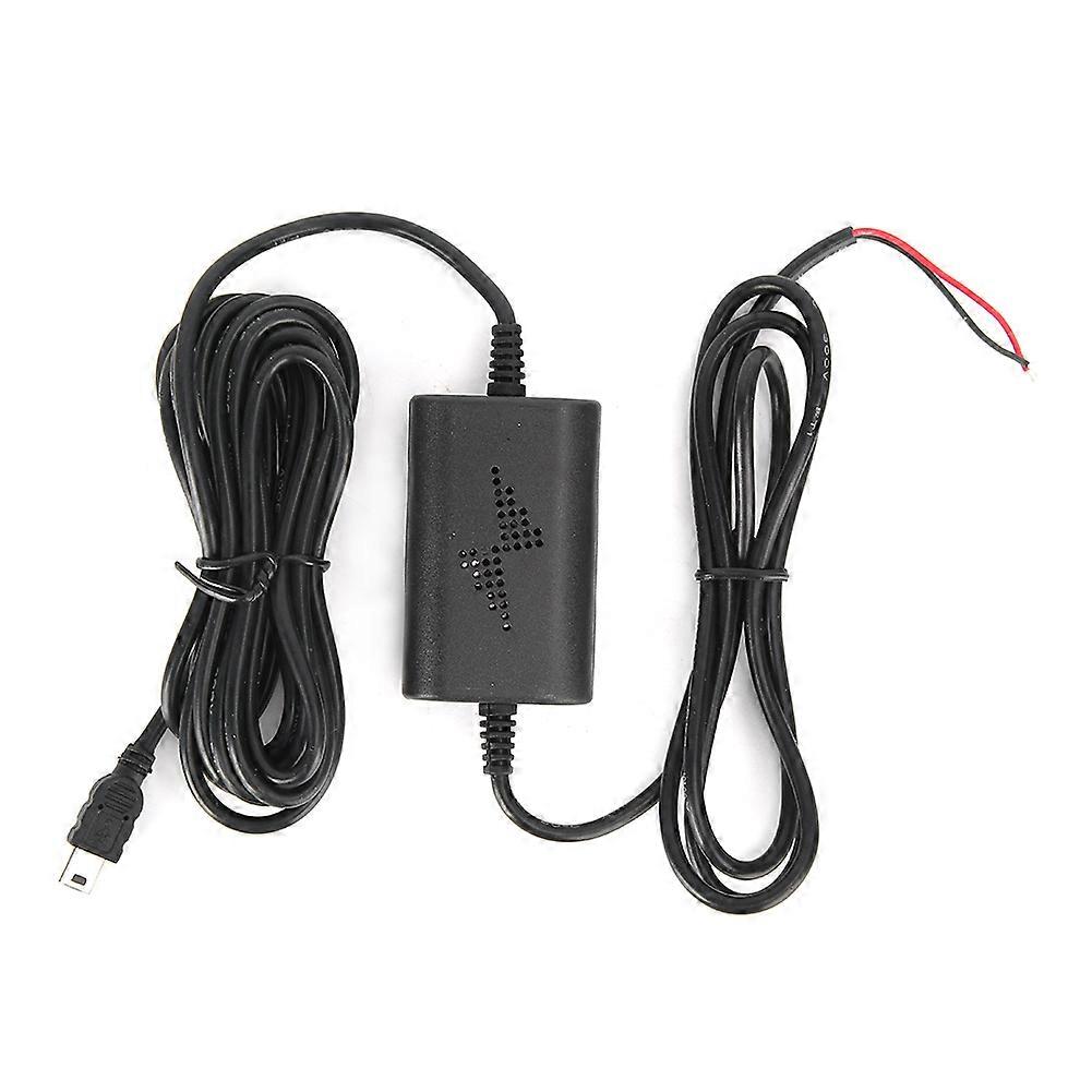 Dash Cam Hardwire Kit 12V 24V to 5V 2.5A Mini USB Straight Step Down Cable for Parking Monitoring