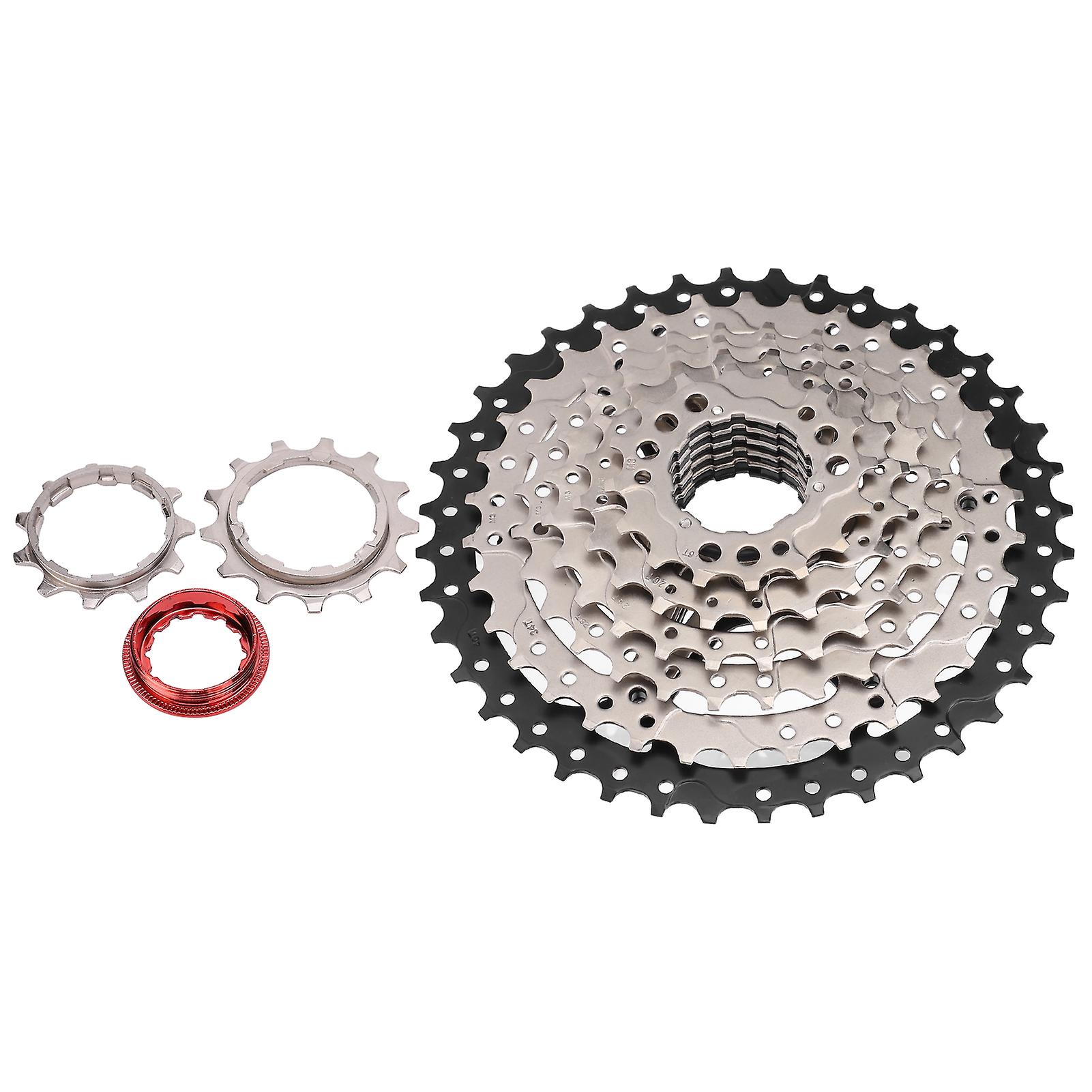 Bike Freewheel Cassette Sprocket 8 Speed 11‑40T Bicycle Replacement Accessory Silver Black