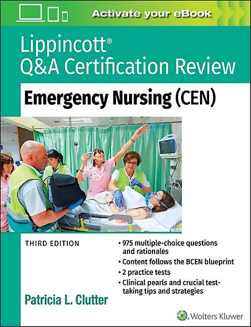 Lippincott Qa Certification Review Emergency Nursing Cen by Patricia Clutter Paperback Book