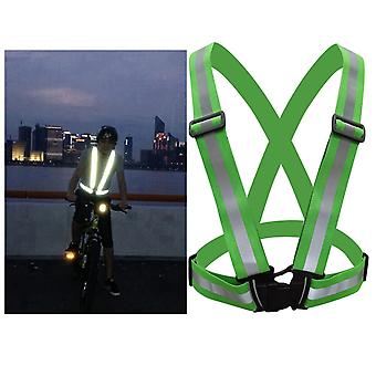Elastic Cycling Vest Adjustable Reflective Vest Gear Strips Night Sports Safety Cycling Reflective Strip Riding~3352