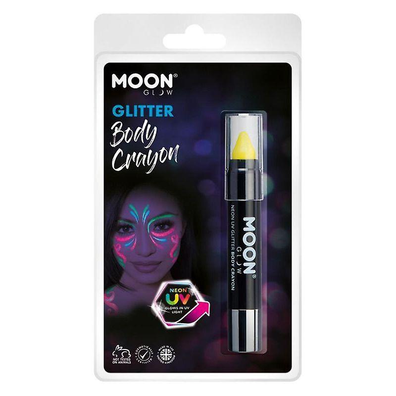 Moon Glow Neon Uv Glitter Body Crayons 3.5g Clamshell M39535