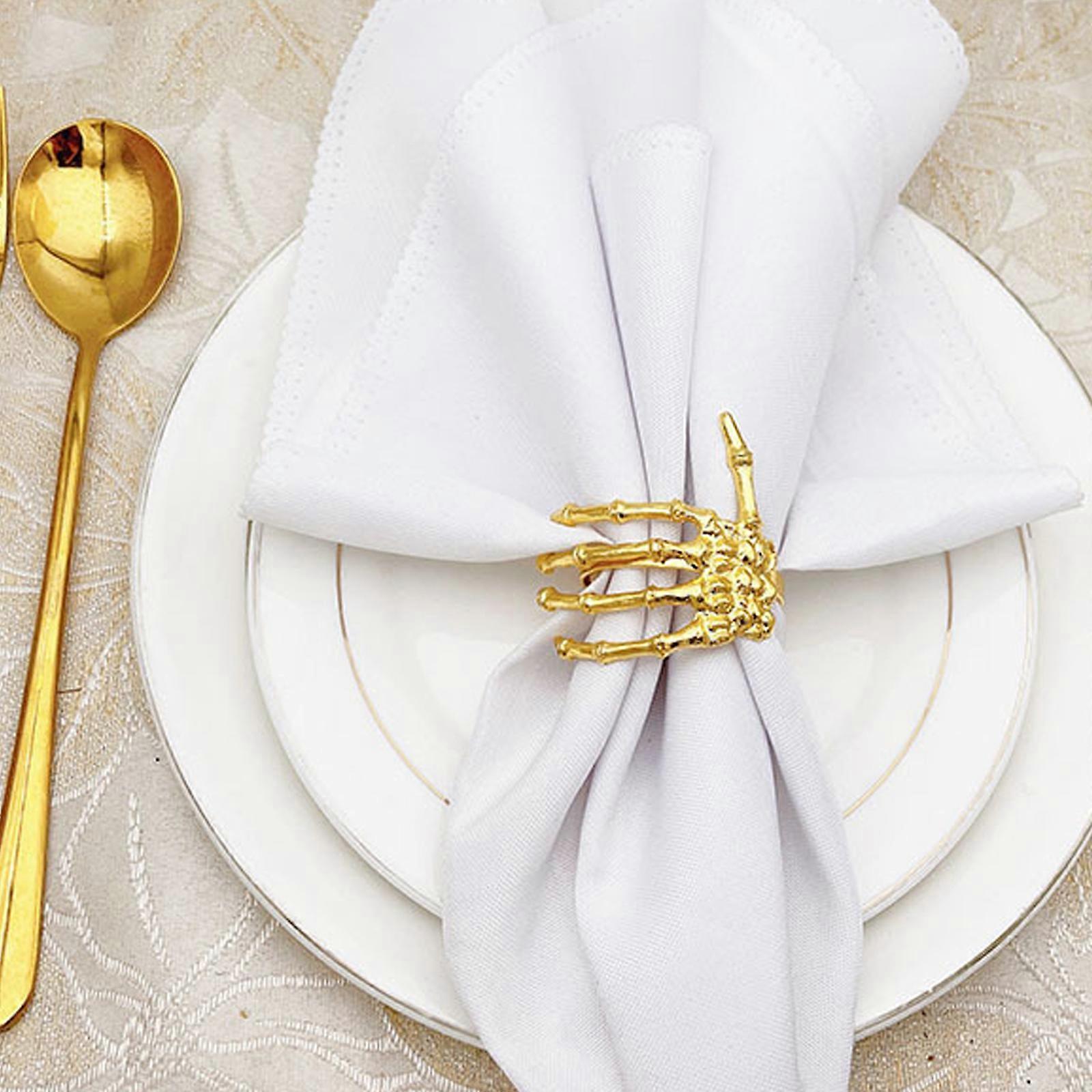 ワイン食器ハロウィンナプキンバックルゴーストハンドナプキンリング合金ナプキンリングシルバー