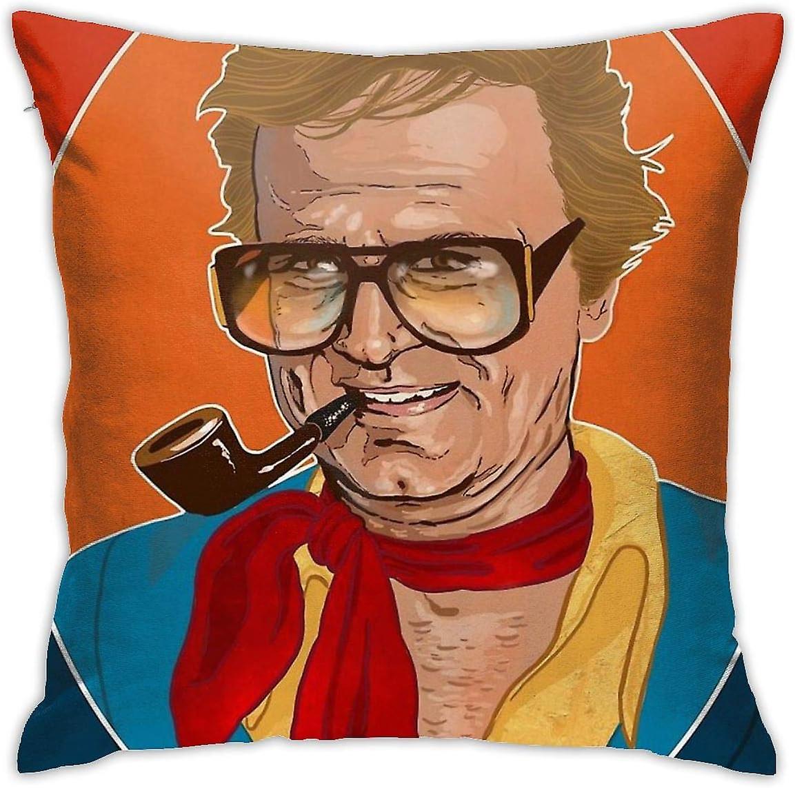 チャールズ・ネルソン・ライリーホーム装飾スロー枕カバー柔らかい枕カバーベッドソファソファクッションスクエア枕カバー18x18インチ-チャールズ・ネルソン・ライリー