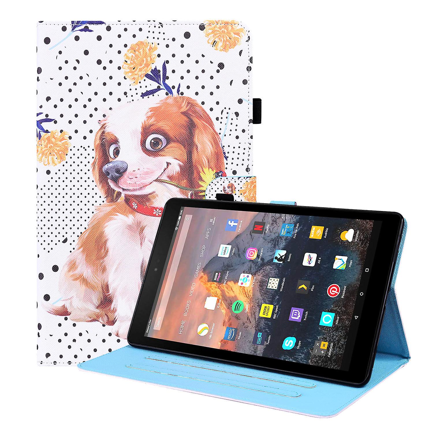 For Amazon Fire Hd8 2015/2016/2017/2018 Release with Pencil Holder Auto Sleep/Wake Function PU Leather Smart Cover