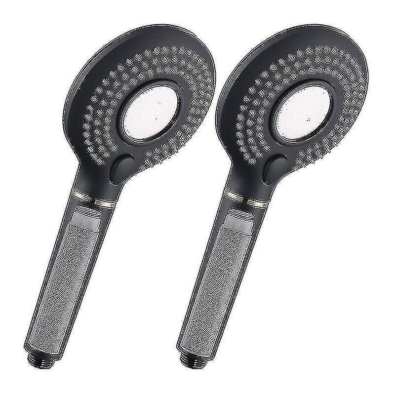 Black Shower Head with ACF Filtering Element, Hand Shower, 3 Jets - SPI