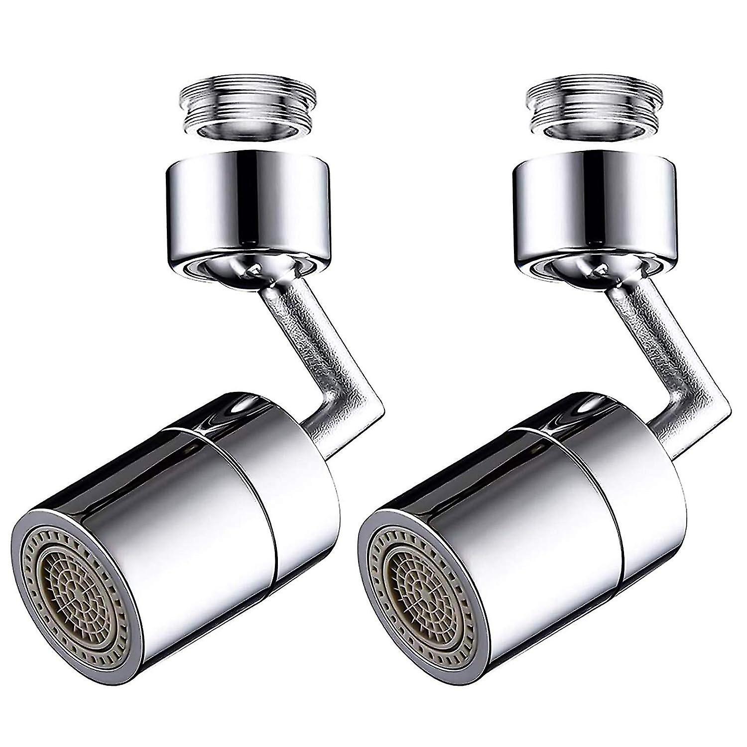 2-Pack Universal Splash Filter Faucet with 720 Rotating Extender Aerator