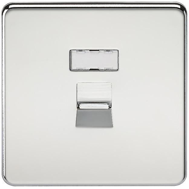 Knightsbridge Screwless RJ45 network outlet - polished chrome - SFRJ45PC