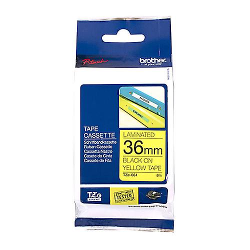 Brother Excellent Quality Durable Laminated Black on Yellow Labelling Tape