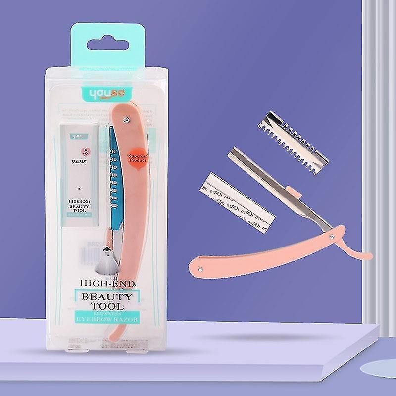 眉毛トリミングブレードホルダーセットプロのシャープなステンレス鋼ブレード眉毛シェービングナイフシャ