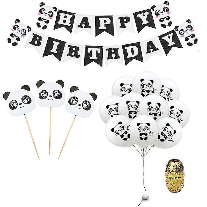 18pcs Panda Party Decorations