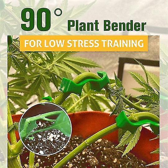 Green 30 pcs 90 degree plant bender lst clips plant holder