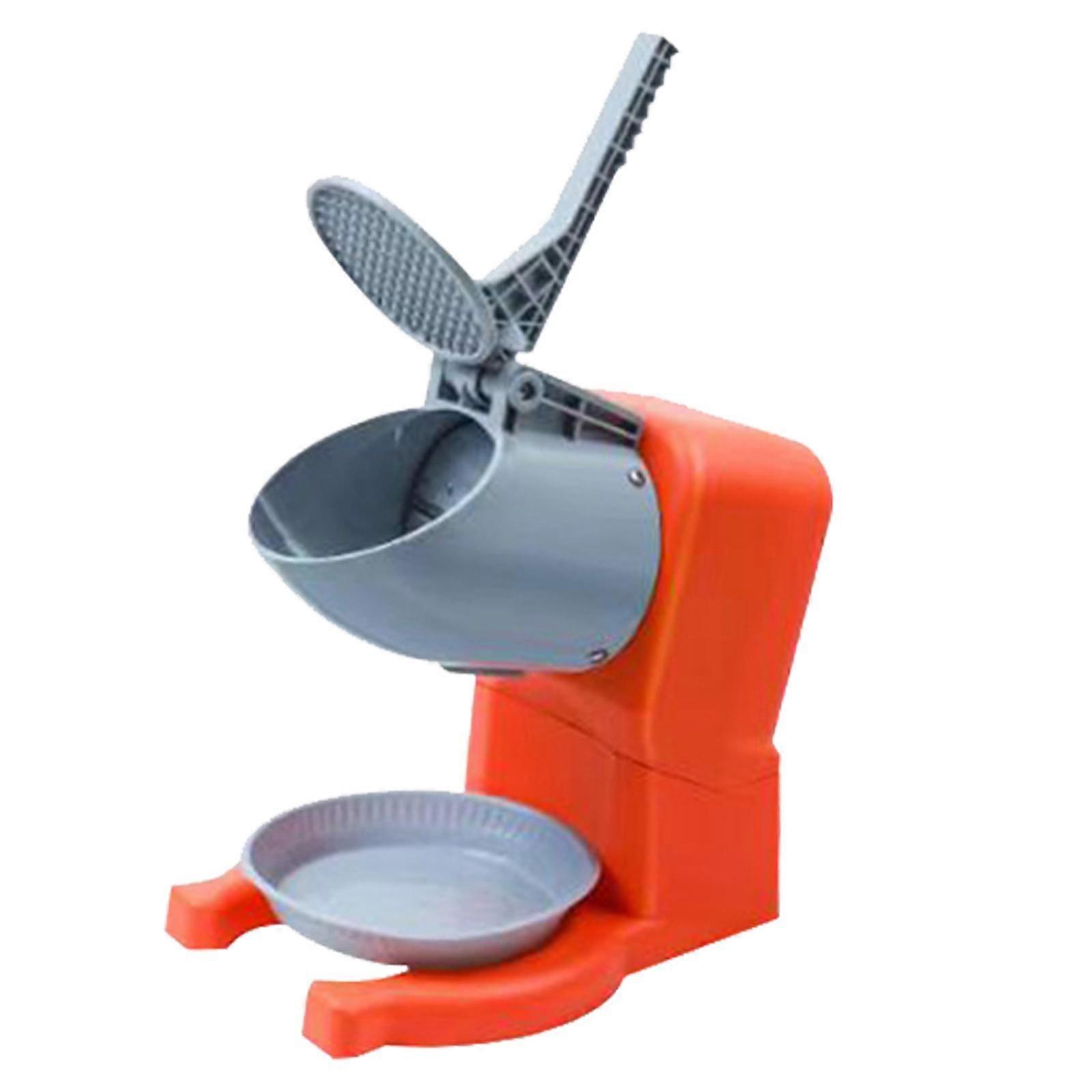 Ice Crusher Machine US Adapter 220V 500W Ice Shaving for Bars Indoor Camping Orange PP