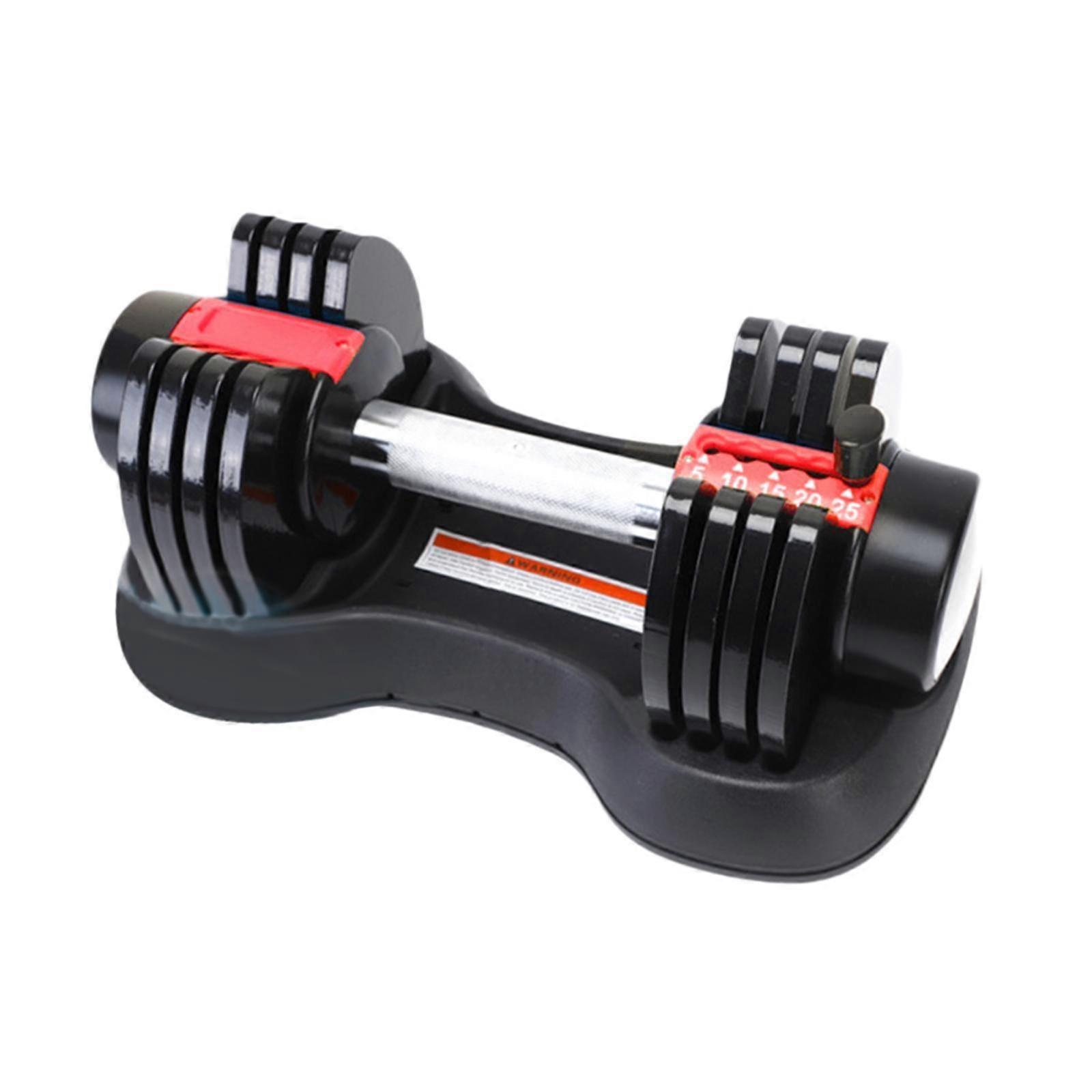 Adjustable Dumbbell Exercise Equipment for Cardio Training Strength Training 12.5LB Red