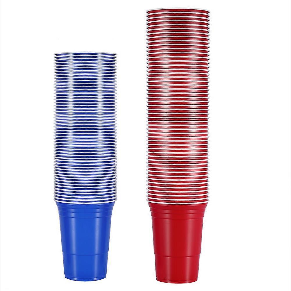 Beer Pong Set Beer Pong Drinking Game Set Beer Pong Cups(50 Red Cups 50 Blue Cups)