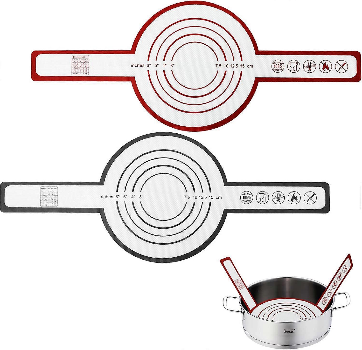 2pcs Silicone Baking Mat, Bread Baking Mat with Long Handles Reusable Bread Sling Silicone Dutch Oven Liner