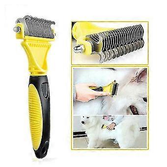 3-in-1 Haustier Hund Katze Dematting Bräutigam Deshedding Werkzeug Haar Kamm Bürste
