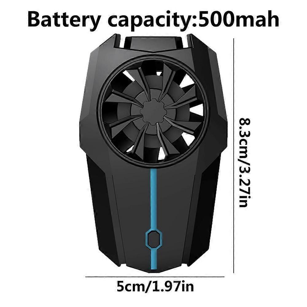携帯電話クーラー3速タイプC充電携帯電話冷却ファン、ライトミッシングワイヤレスクー付き