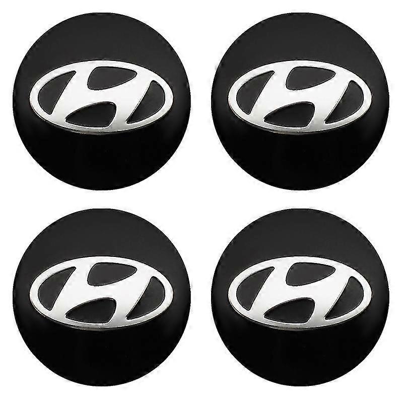 4pcs accessori auto ruota mozzo centrale tappo adesivi emblema decalcomanie per Hyundai accento Tucson i30 ix35 Santa Fe Sonata Gv70 G70 56mm nero