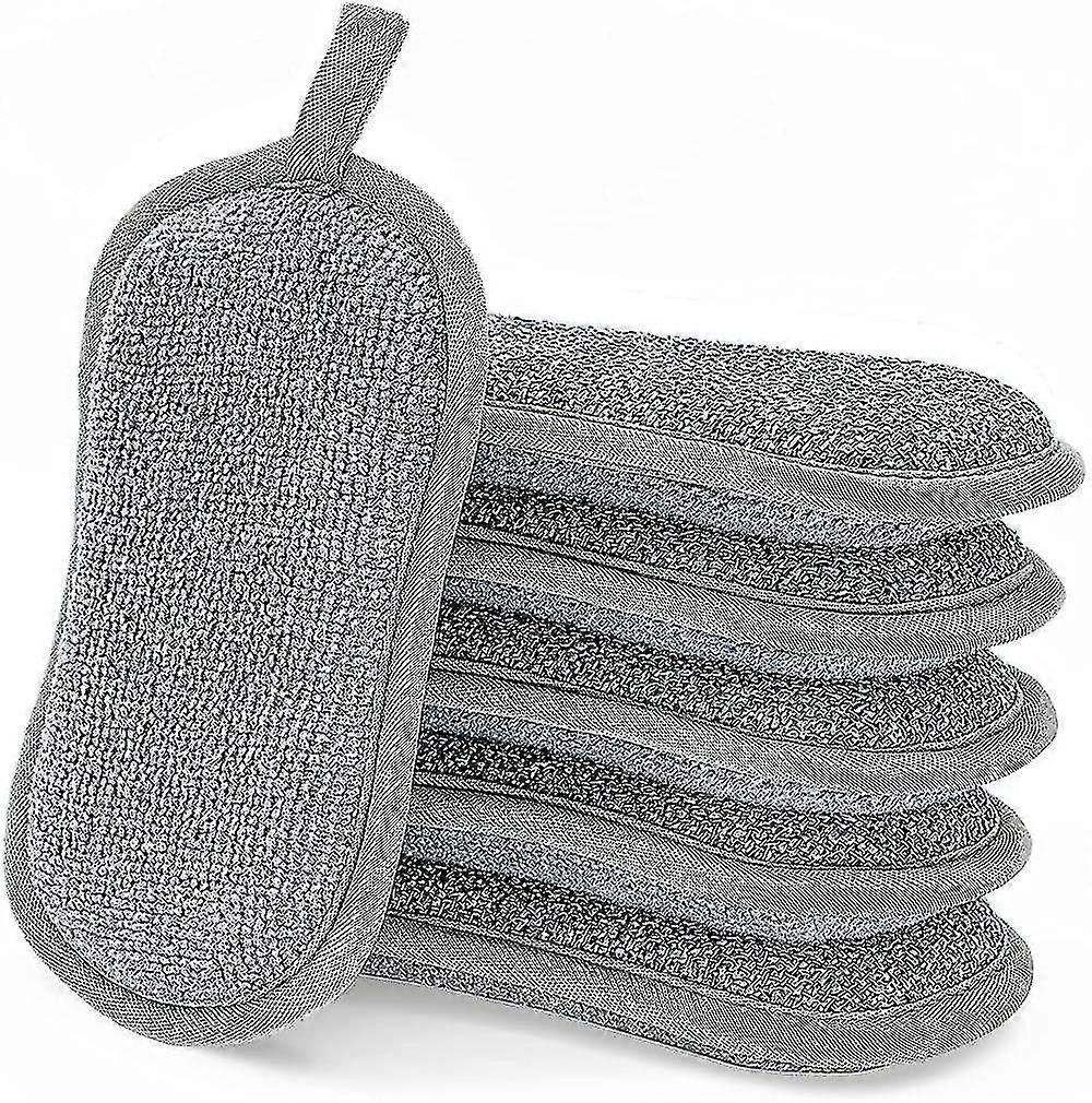 6pcs Washable Dish Sponges Double-sided Non-scratching Pads