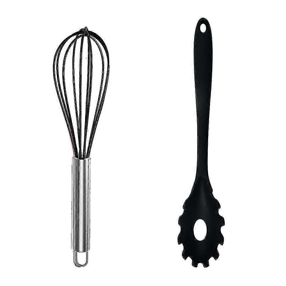 2 Pcs Silicone Cooking Utensils Set Heat Resistant For
