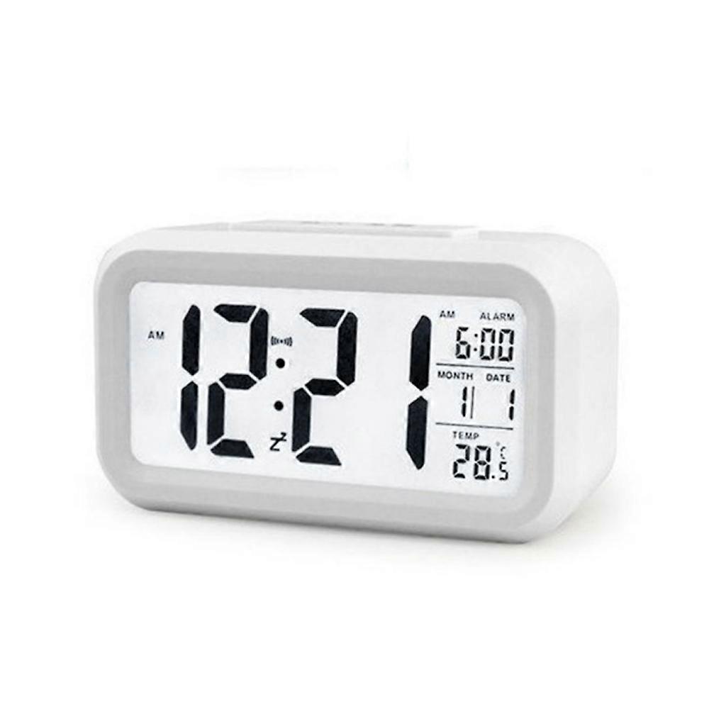 Digital LED Large Display Snooze Alarm Clock Night Light Thermometer