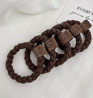 Tummanruskea 5 kpl, korkea joustavuus ja kestävä hiusköysi