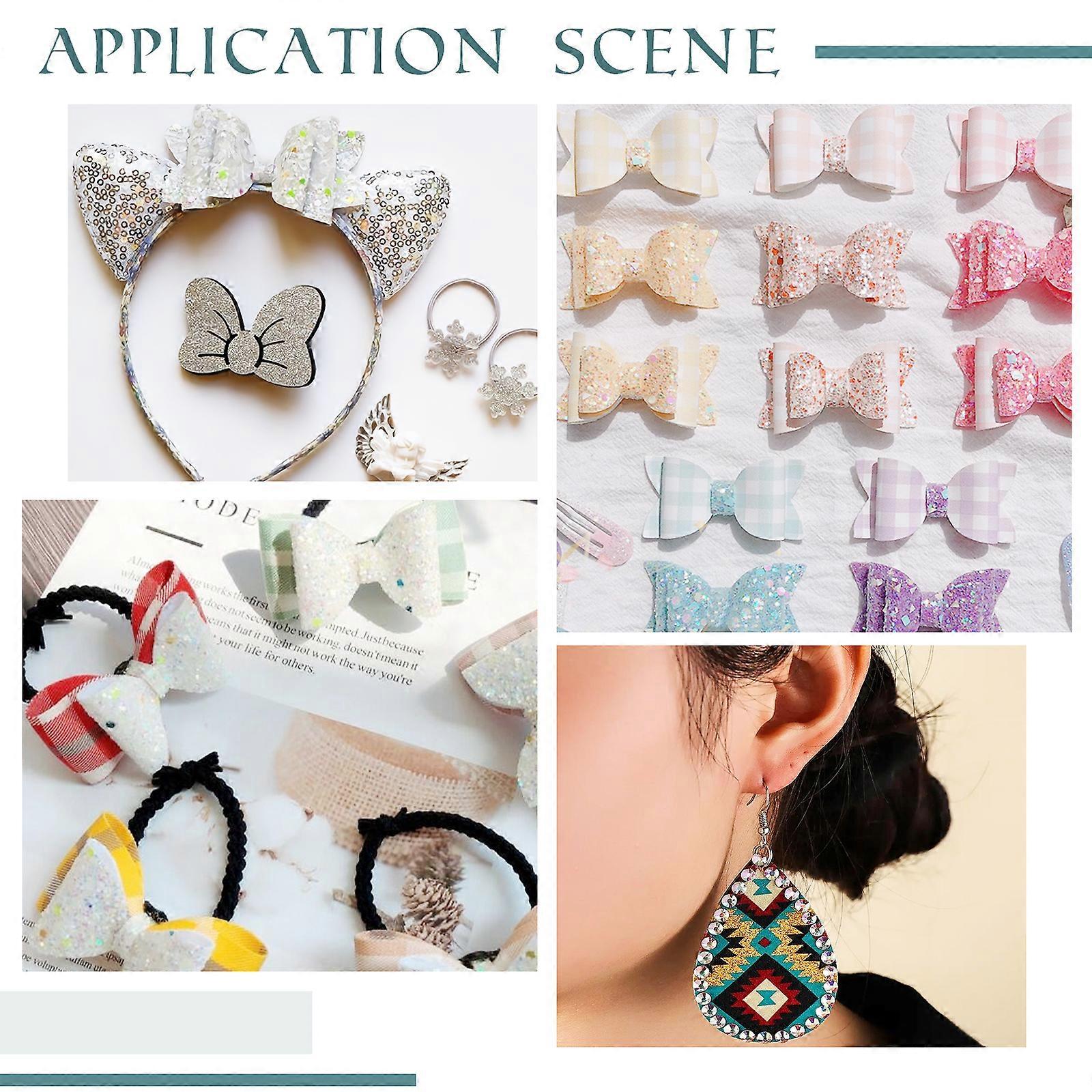 12 Pcs Leather Bow Tie Pattern Decoration Template Reusable Plastic Stencil