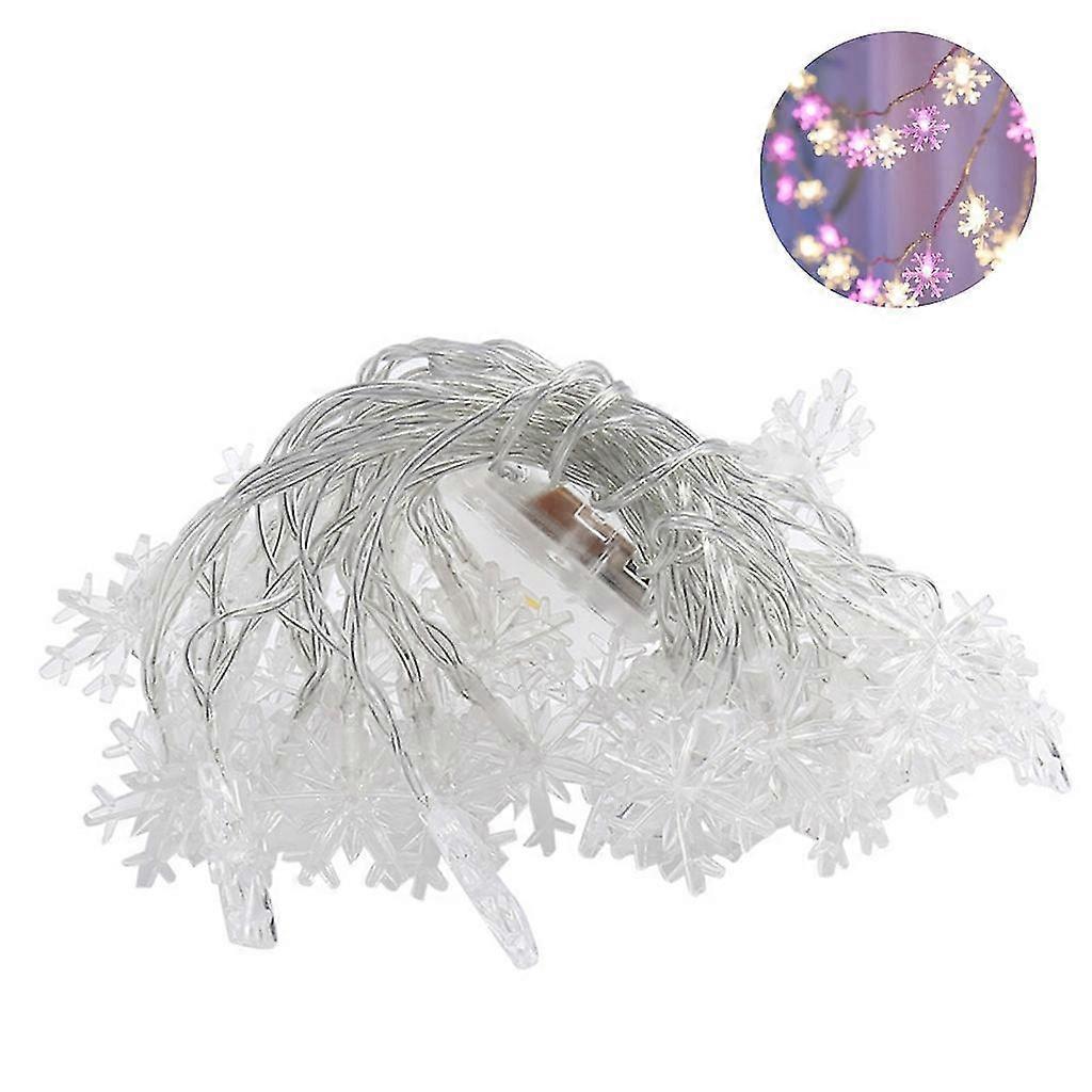 Led Snowflake Lights Led Garland String Lights Christmas Decoration For Home