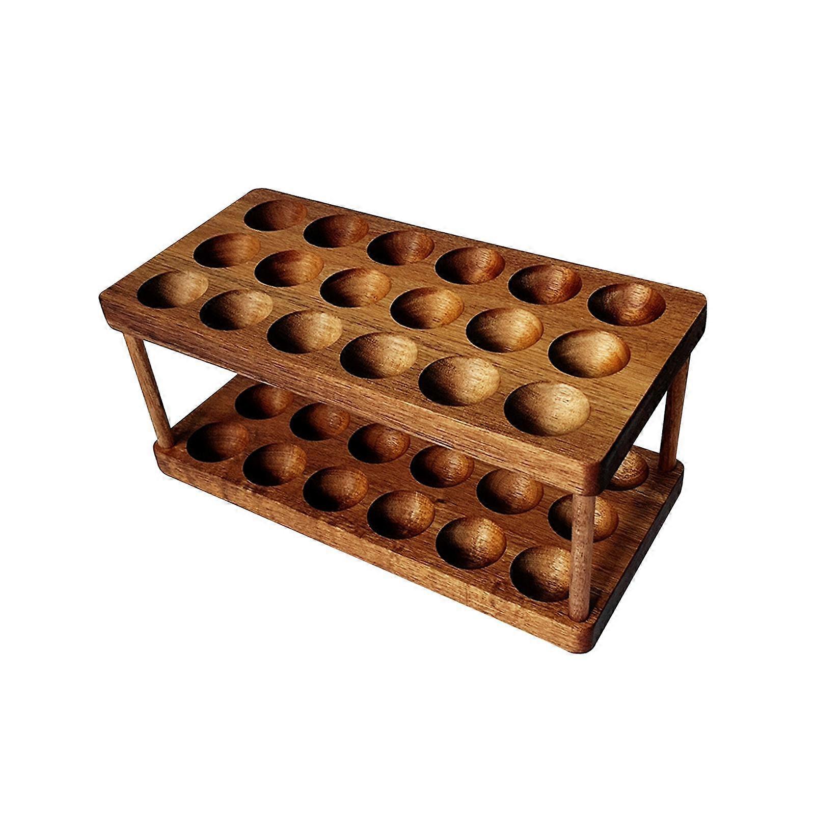 Egg Organizer Rack Double Layer Design Egg Storage Tray for Fridge Household