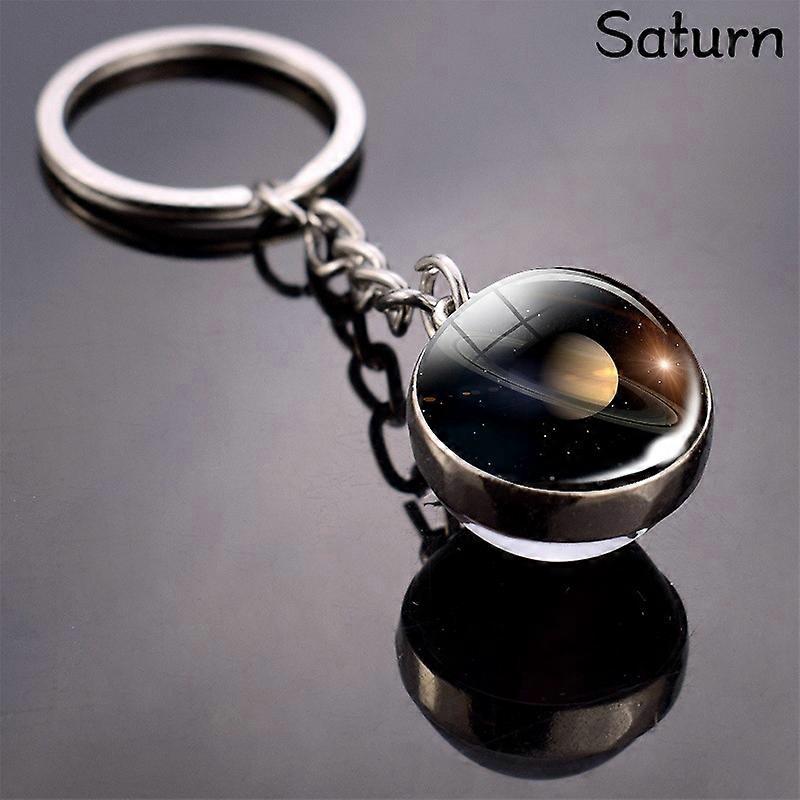 Luminous Moon Key Ring Solar System Planet Pendant Gift For Planet Lovers
