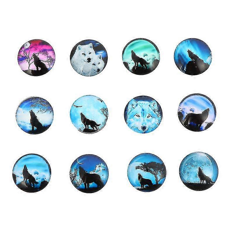 12pcs Wolf Magnetic Stickers