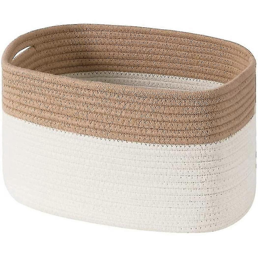 Cotton Rope Storage Baskets Bin Storage With Handles, A
