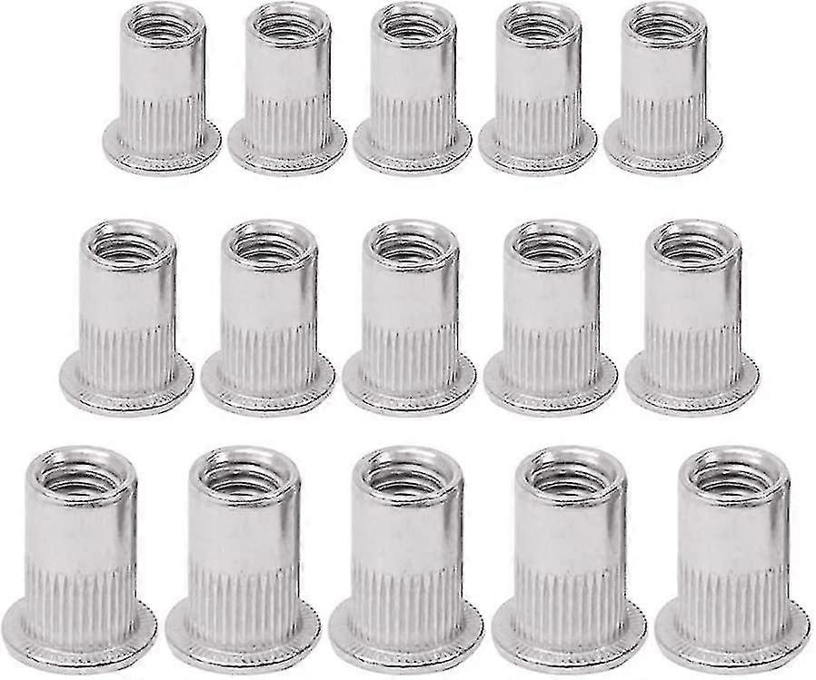 90 Pieces Threaded Rivet Nut Threaded Rivet Rivet Nut Flat Head Threaded Rivet Nuts Rivet Nut Threaded Insers Nut Head Nut, M5 M6 M8