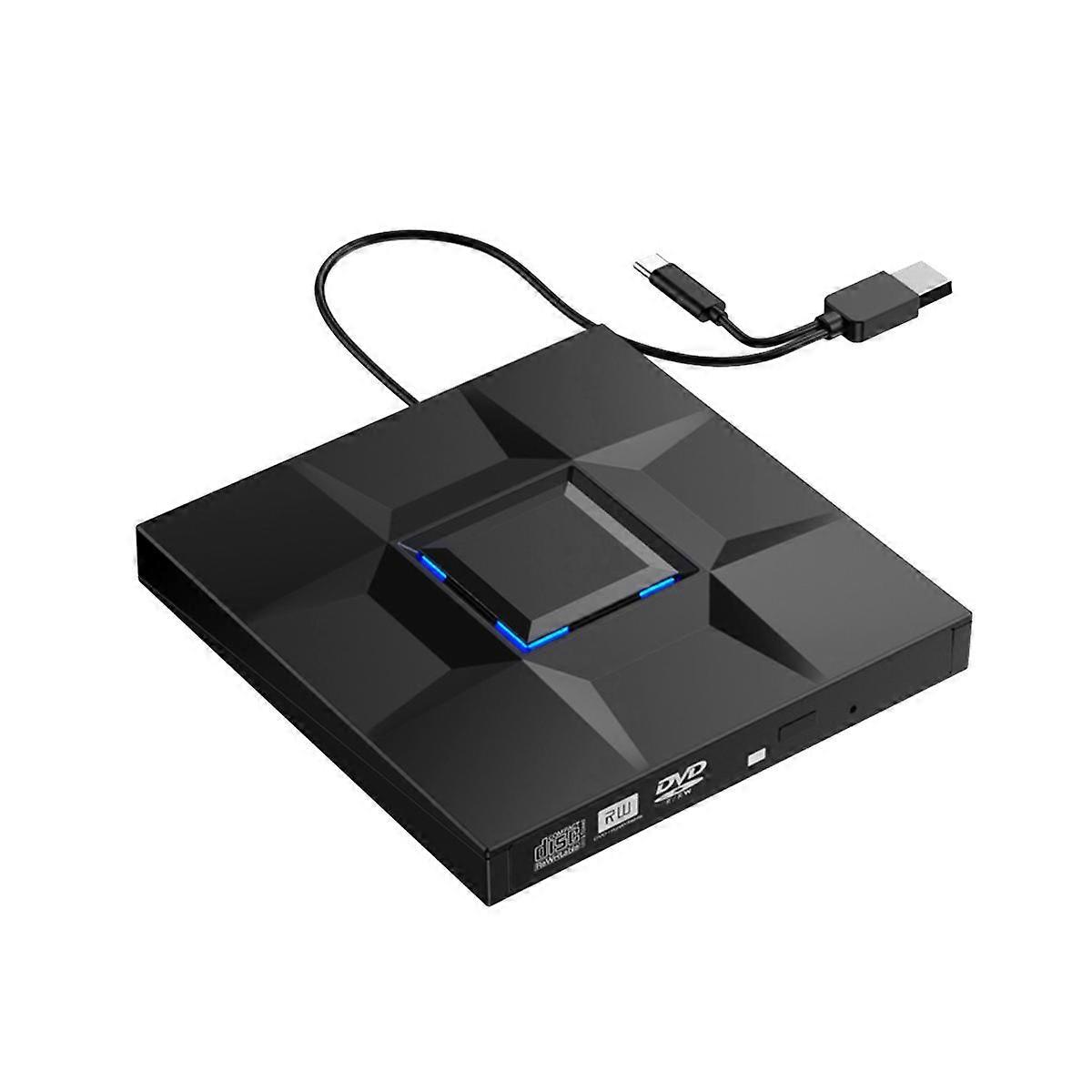 External CD and DVD Player Game Burner DVD External USB 3.0 Type C CD Writer Reader for PC Laptop D