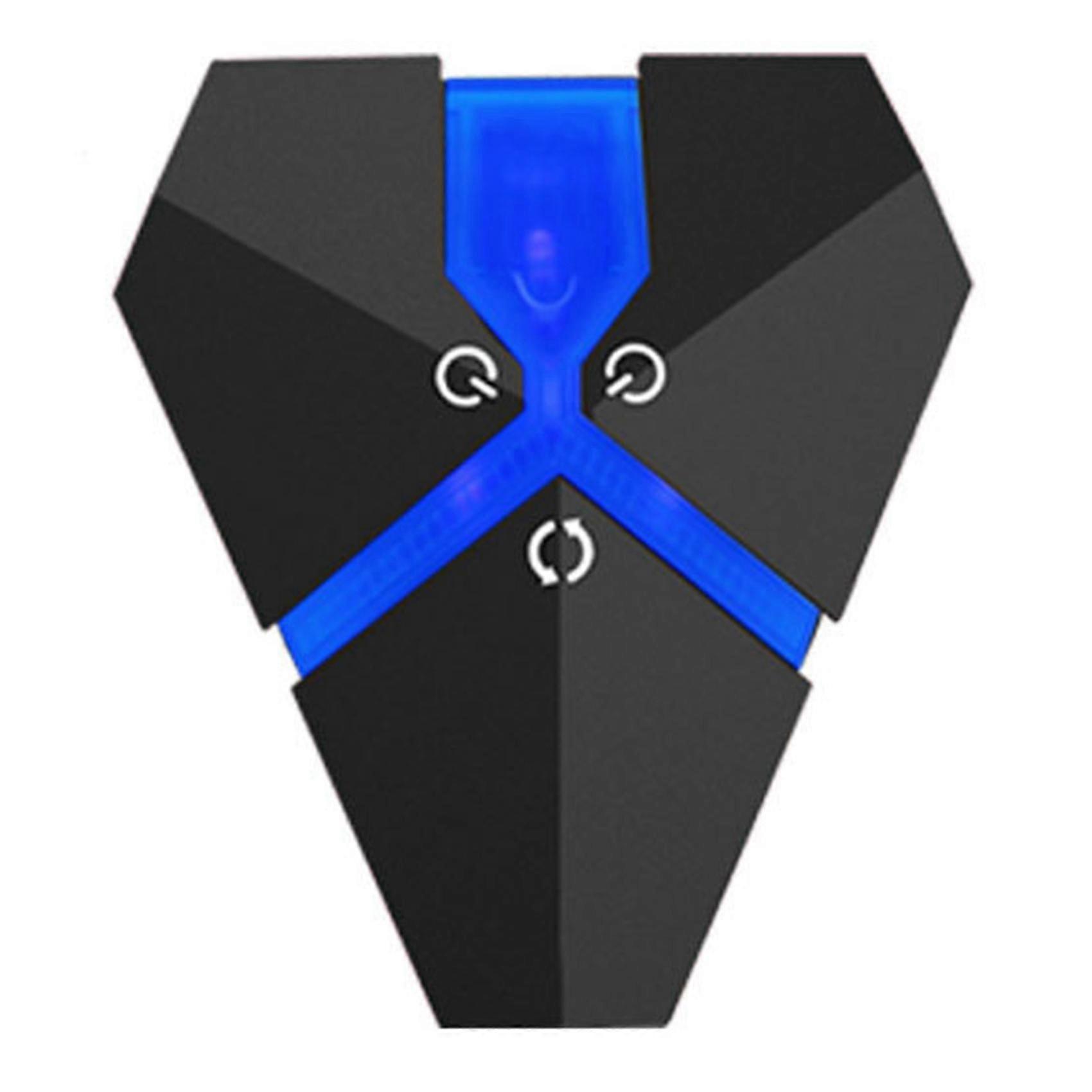 Desktop Computer Switch 2 USB Ports+2 Power Button+Restart Button Computer PC Case Power Switch Button(Black)